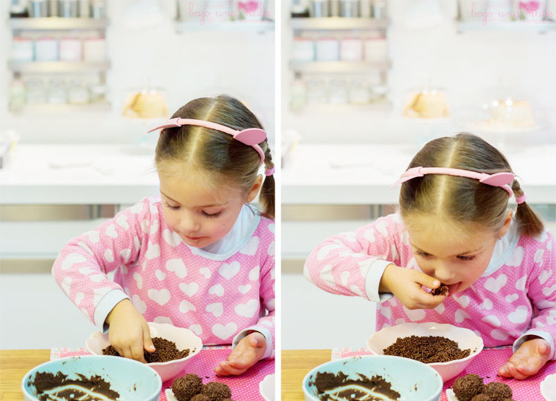 trufas de chocolate para hacer con niños