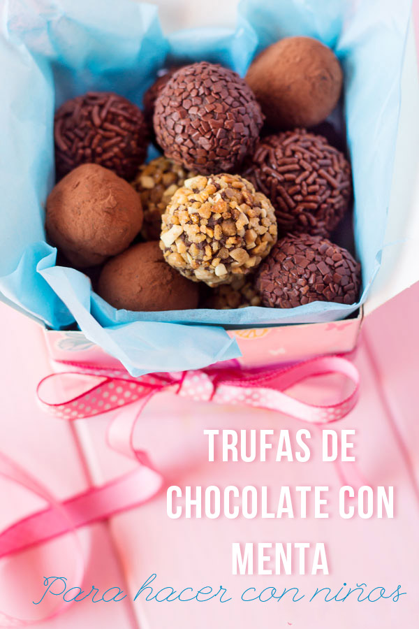 trufas de chocolate para hacer con niños